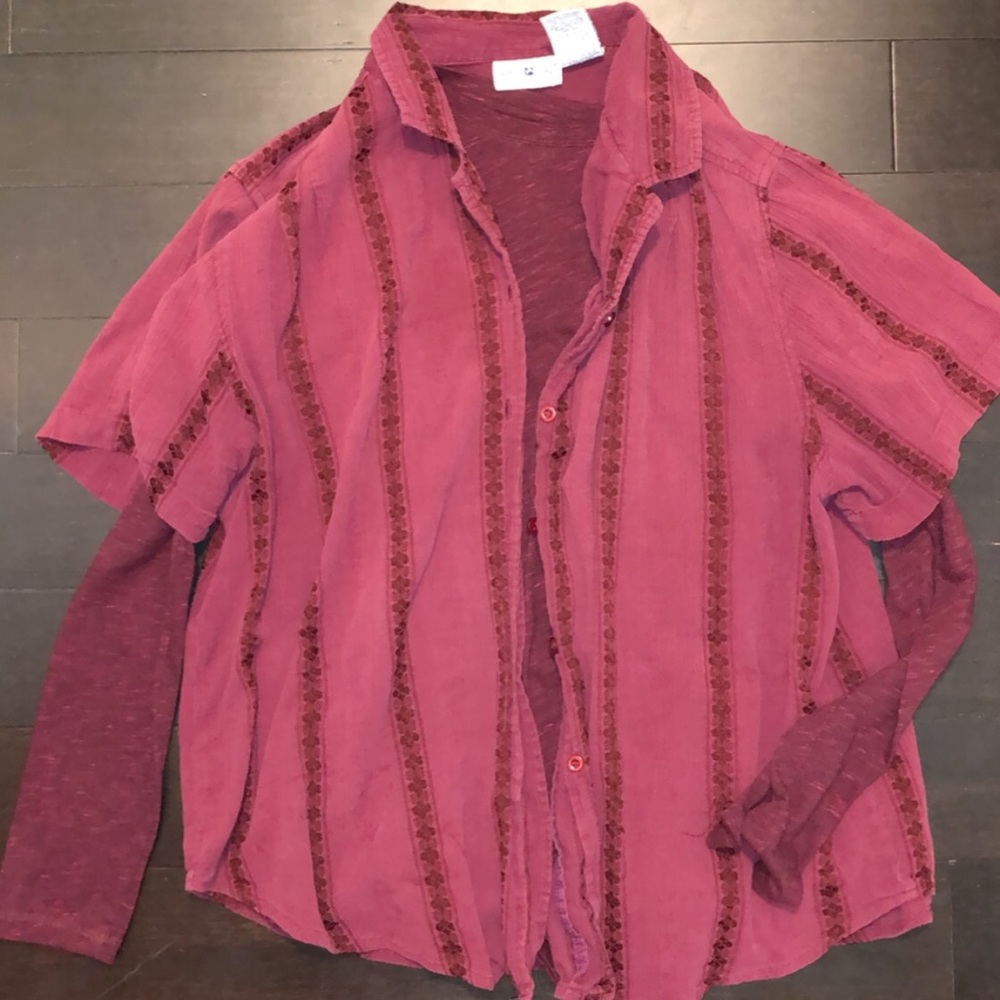 Maroon/Deep Red Vintage Tops